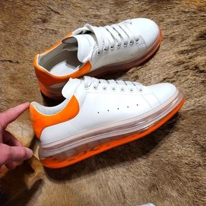 Alexander McQueen oversized sneakers! White/Orange (9)42